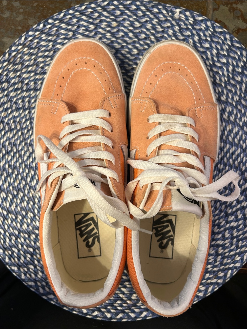 Vans Peach Suede Low-Top Sneakers
